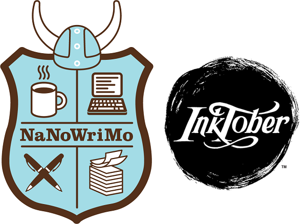 NanoWriMo and Inktober Logos